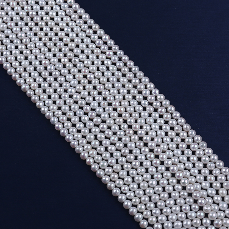 4-4.5mm White Color Round Pearl for Choker Necklace