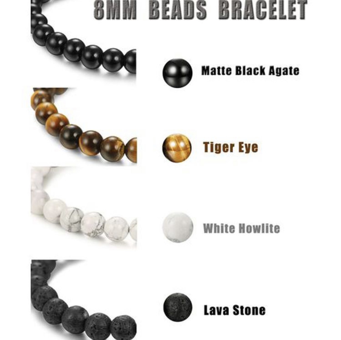 Hot Sale Fashion Natural Stone Beaded Bracelet for Men
