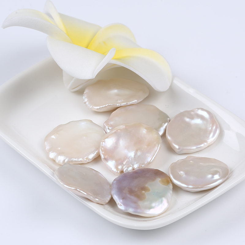 Rare Large Size No Hole Coin Pearl Loose Bead for Jewerly