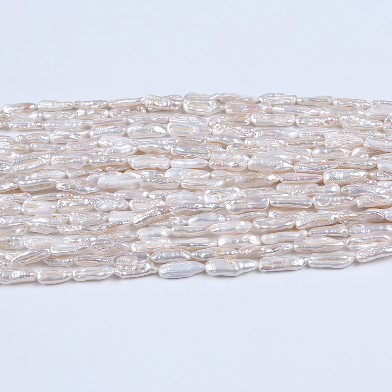 Hot Selling Irregular Shape Straight Drilled Biwa Pearl for Jewelry 