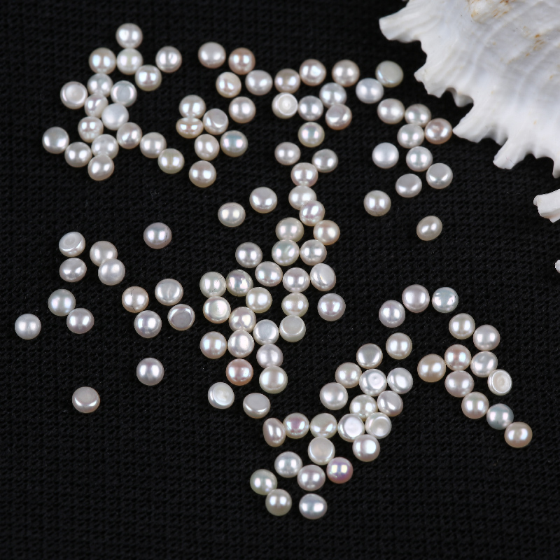 China Pearl Supply 3-3.5mm No Hole Freshwater Button Pearl