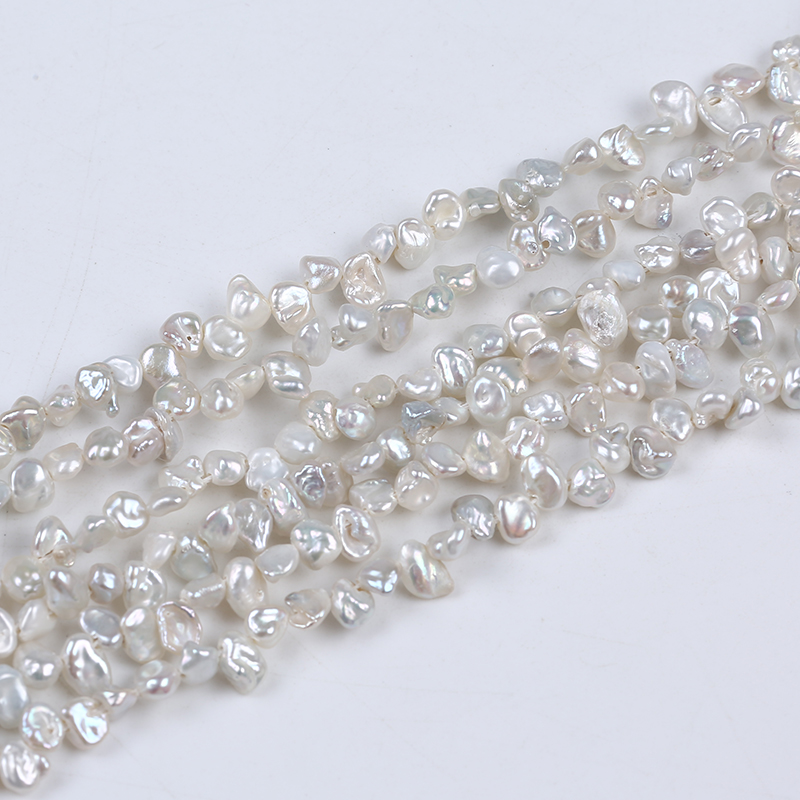 4-5mm Tiny Size Top Drilled Keshi Pearl Strand for Petal Jewelry