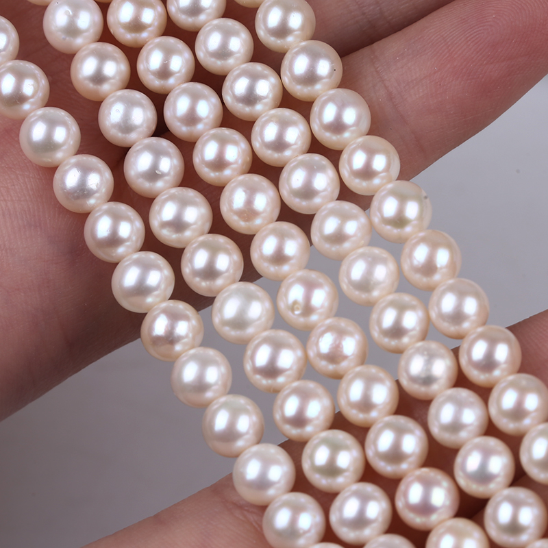 6-7mm Hot Selling Freshwater Round Pearl For Classic Necklace