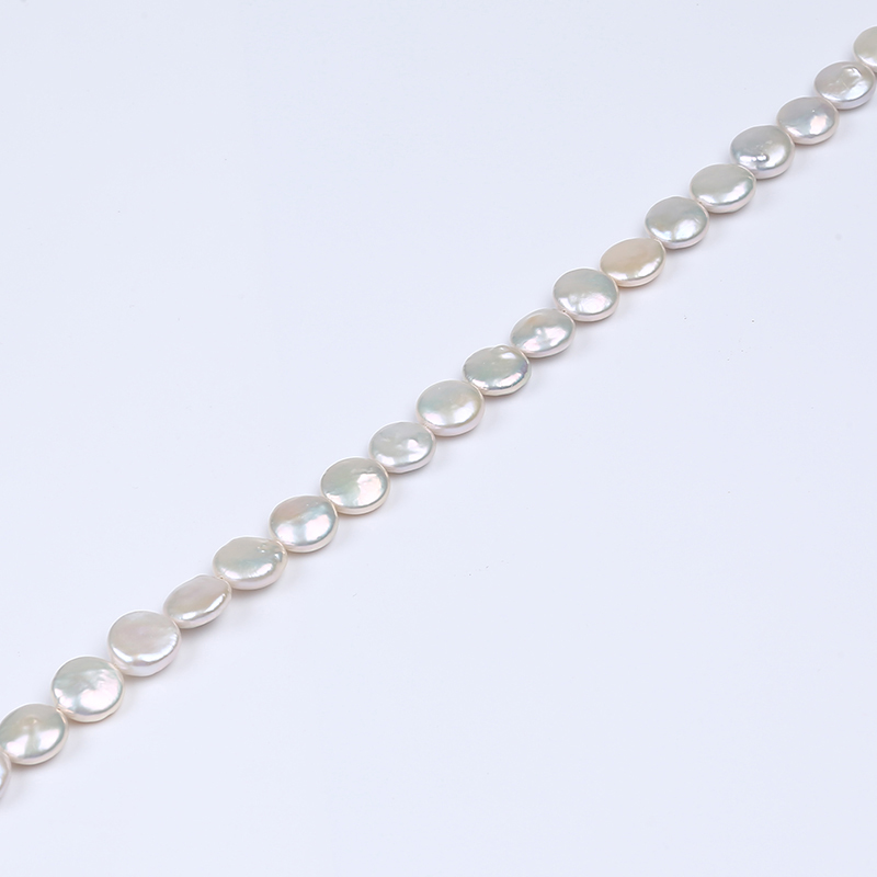 Real Pearl Coin Shape Pearl Chain Good Quality for Necklace
