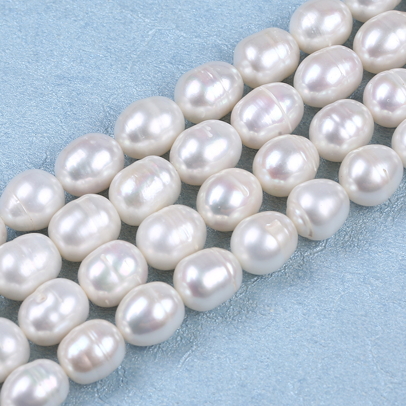 10-11mm Big Size Rice Pearl for White Drop Earrings
