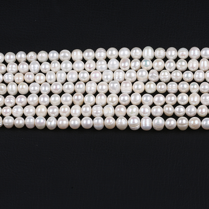7-8mm Natural Freshwater Potato Pearl Strand for Promation Gift