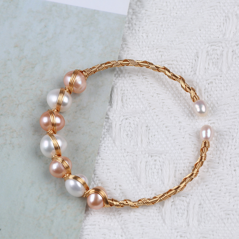 Fashion Pearl Bangle Potato Pearl Braacelet