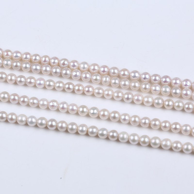 5-6mm White AK Freshwater Round Pearl for Wholesale