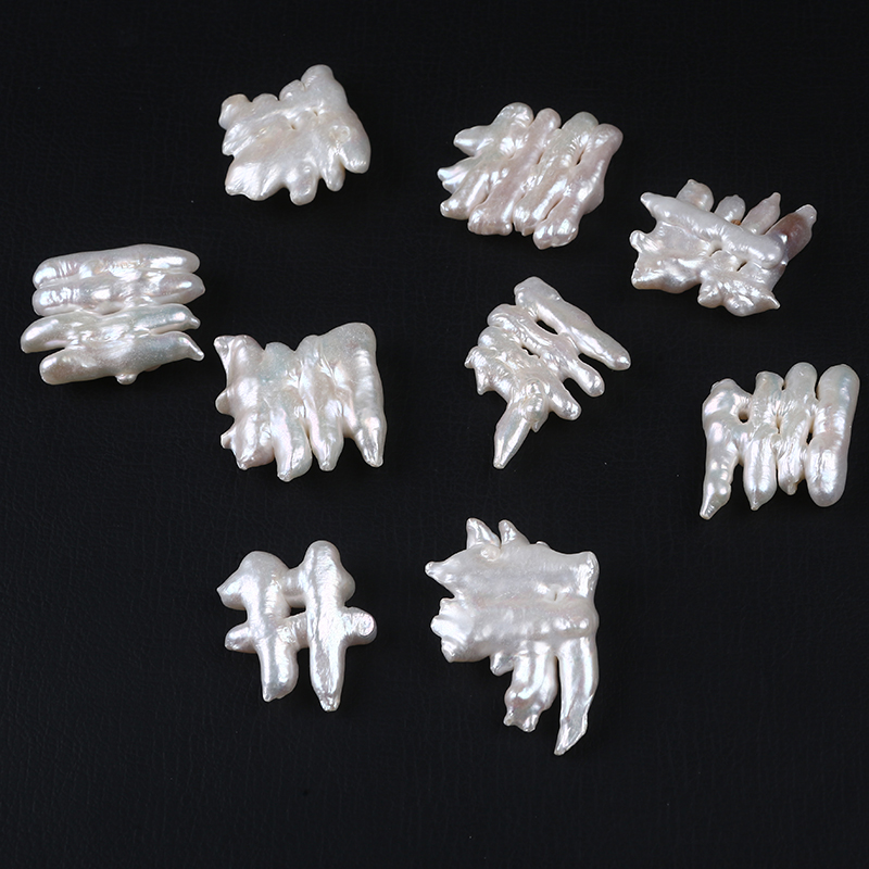 White Big Large Size Irregular Shape Biwa Pearl for Decoration