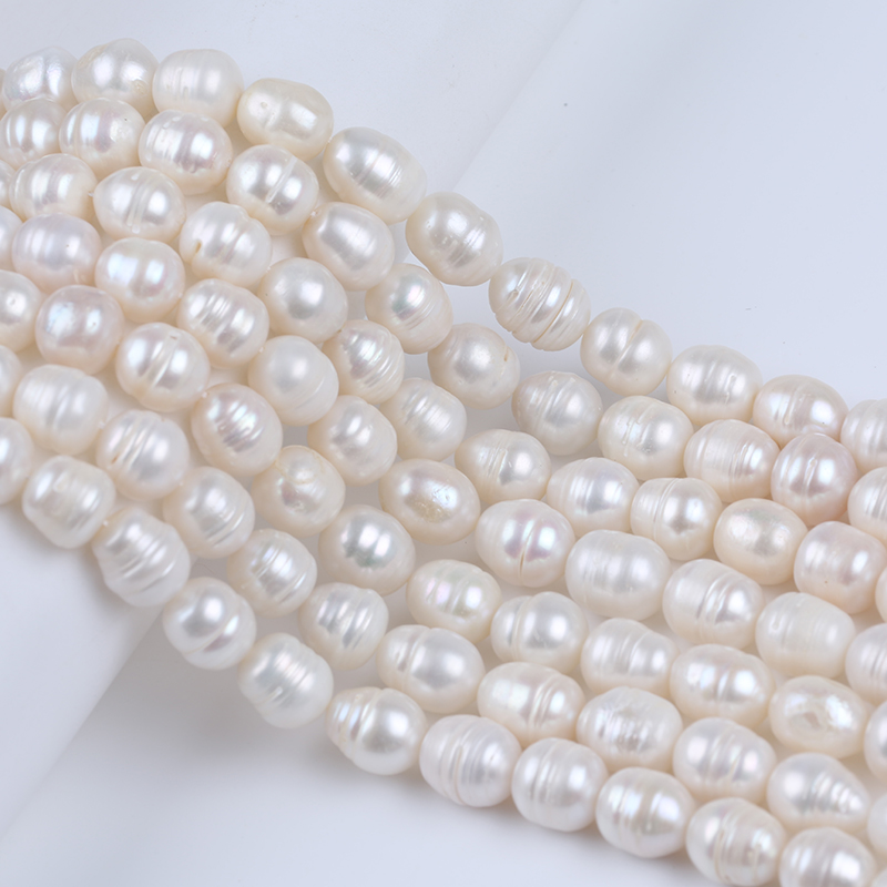 Zhuji Pearl Wholesale 12-13mm Big Size Rice Pearl for Necklace