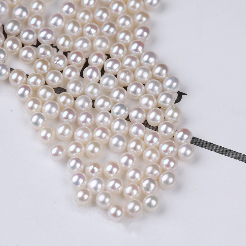 Mini Size Natural White Round Pearl for Inlay Jewelry