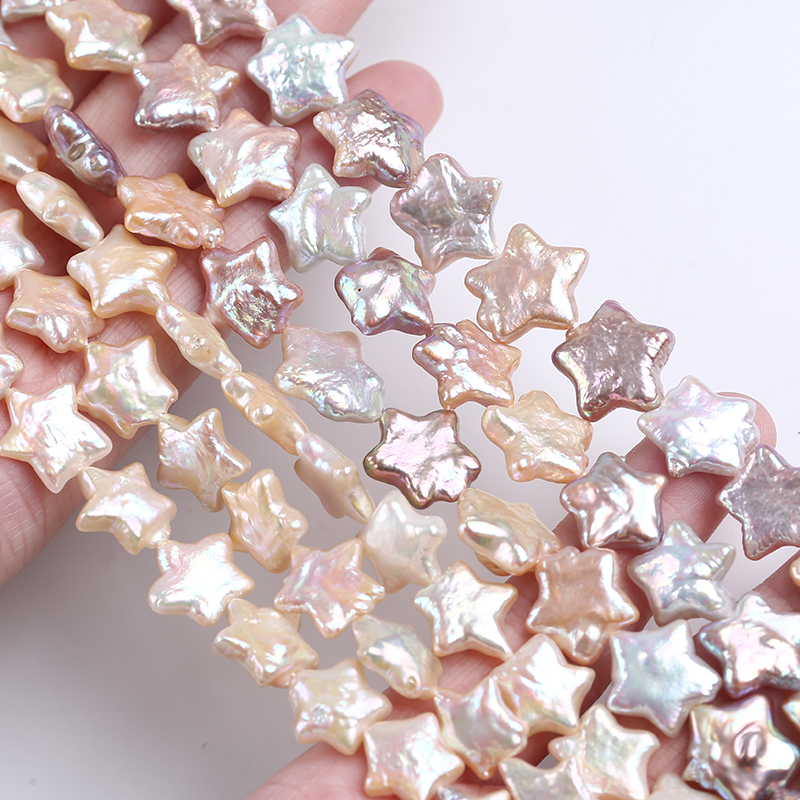 12mm Natural Five-pointed Star Pearl Strand Diy Beads