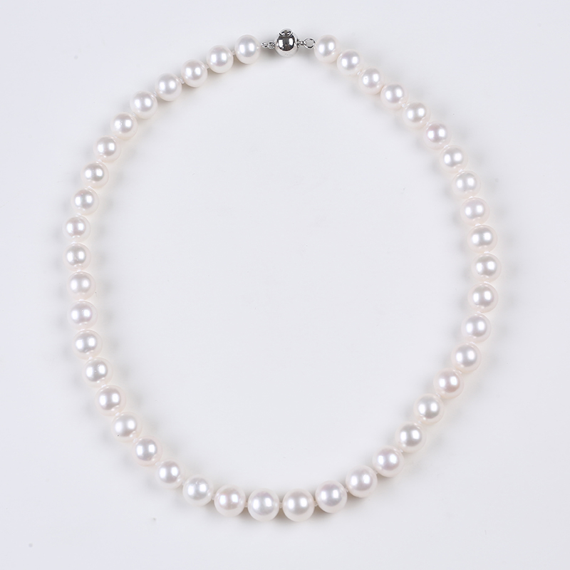 Classic High Qualtiy Natural Freshwater Round Pearl Necklace for Festival Gift