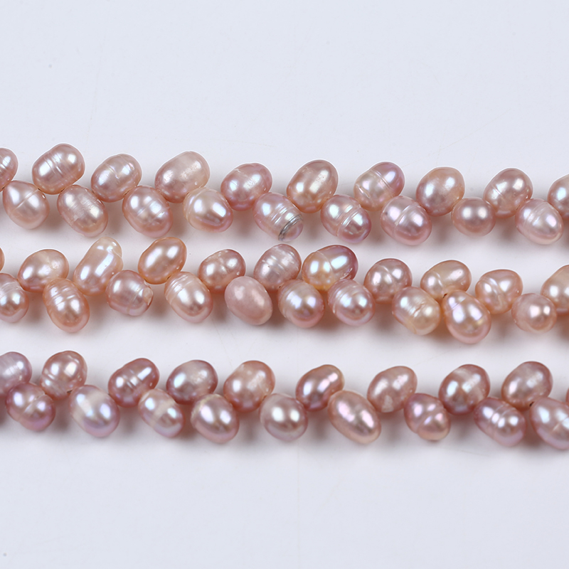 5-6mm Special Drilled Multi Color Rice Pearl for Choker