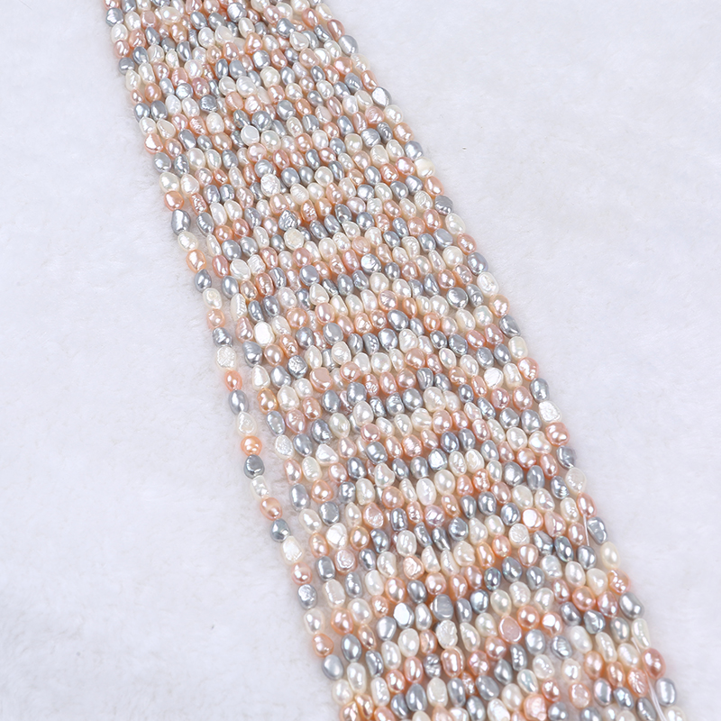 New Design Fashion DIY Beads Multicolor Baorque Pearl Strand for Necklaces