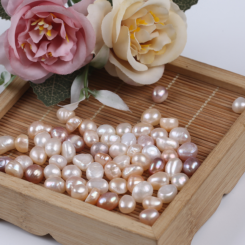 8-8.5mm No Hole Natural Colors Baroque Pearl Loose Bead for Decoration