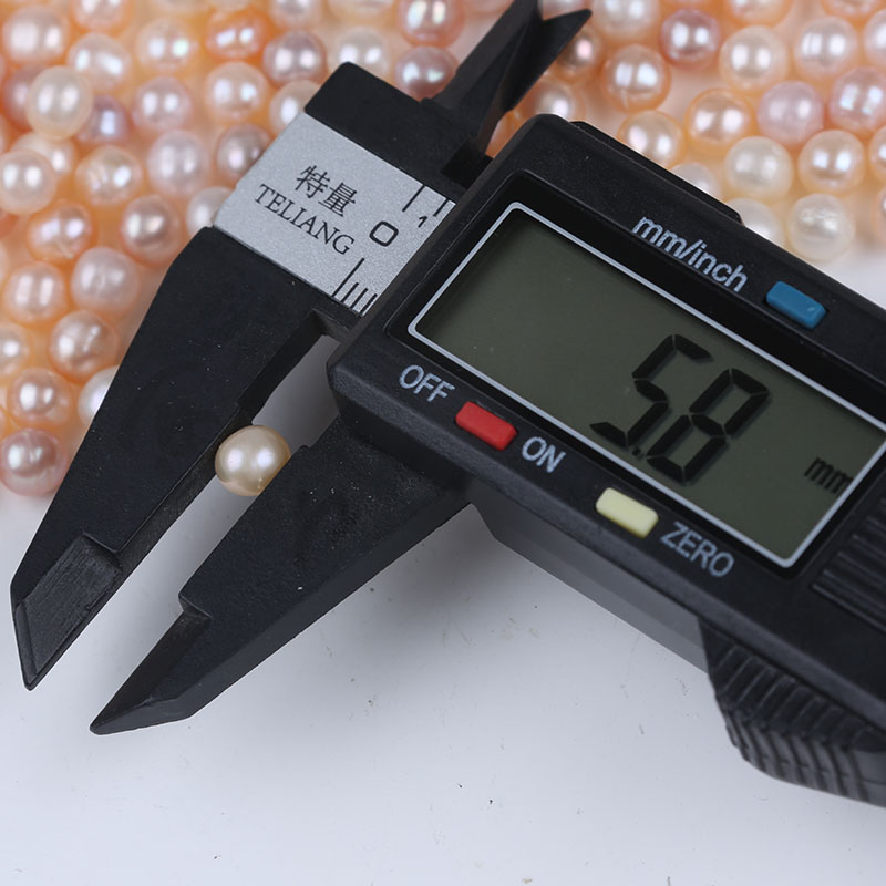5-6mm No Hole Primary Color Freshwater Potato Pearl for Decoration