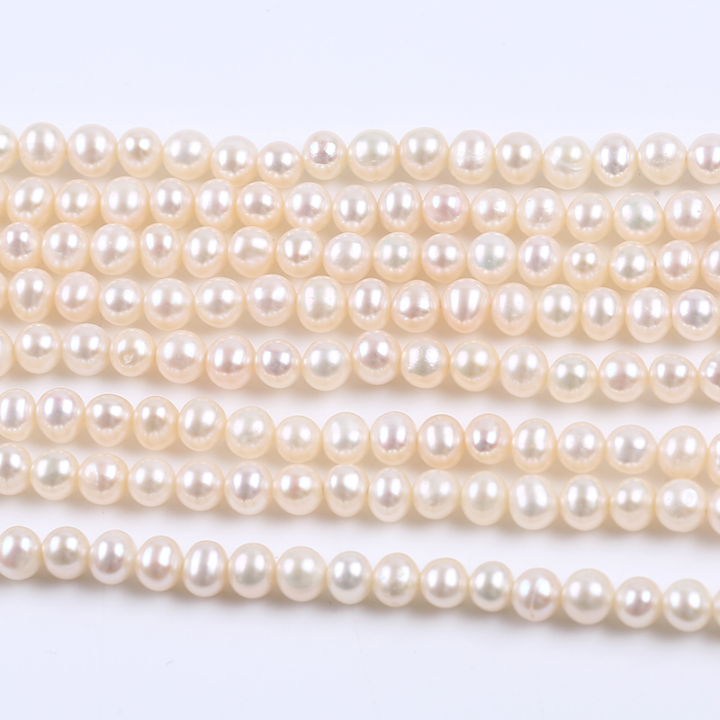 Pearl Factory China 5-5.5mm Near Round Pearl For DIY