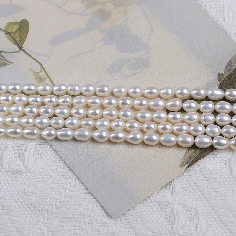 5-5.5mm High Quality Rice Pearl Strand Factory Wholesale