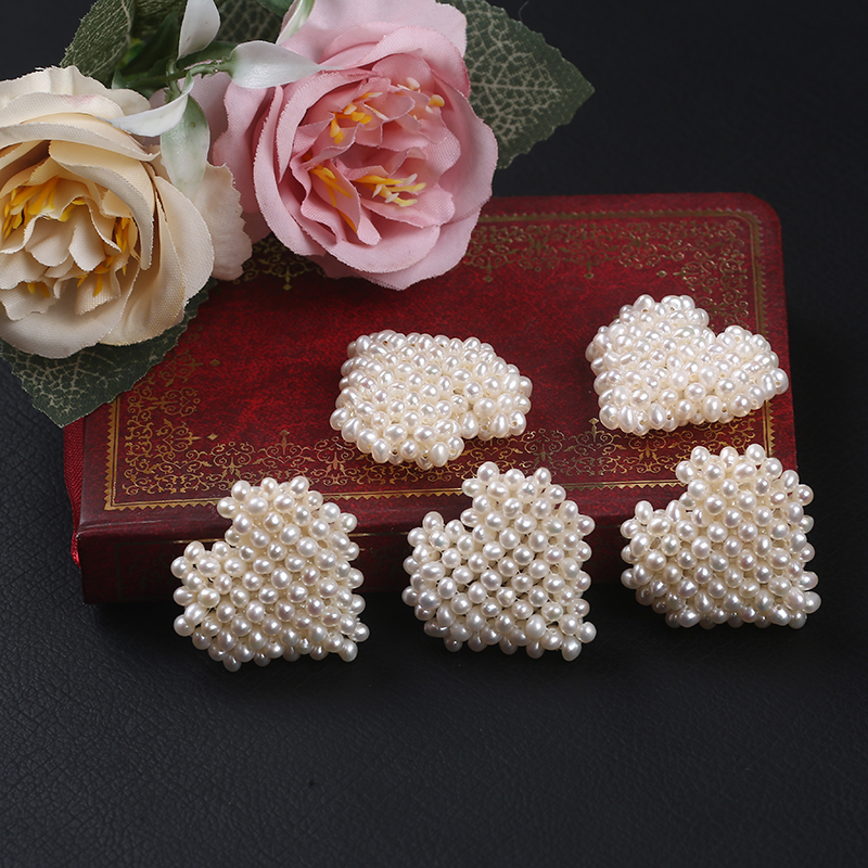 Pure Handmade Heart Shape Freshwater Pearl Jewelry Craft for Pendant