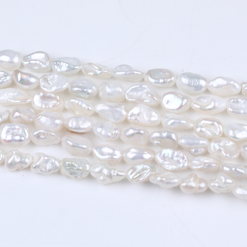 6-7mm Twist Type Straight Drilled Keshi Pearl for Charing Necklace