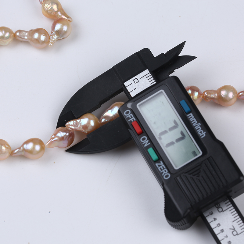 7-8mm Natural Pink Color Edison Pearl for Small Baroque Necklace